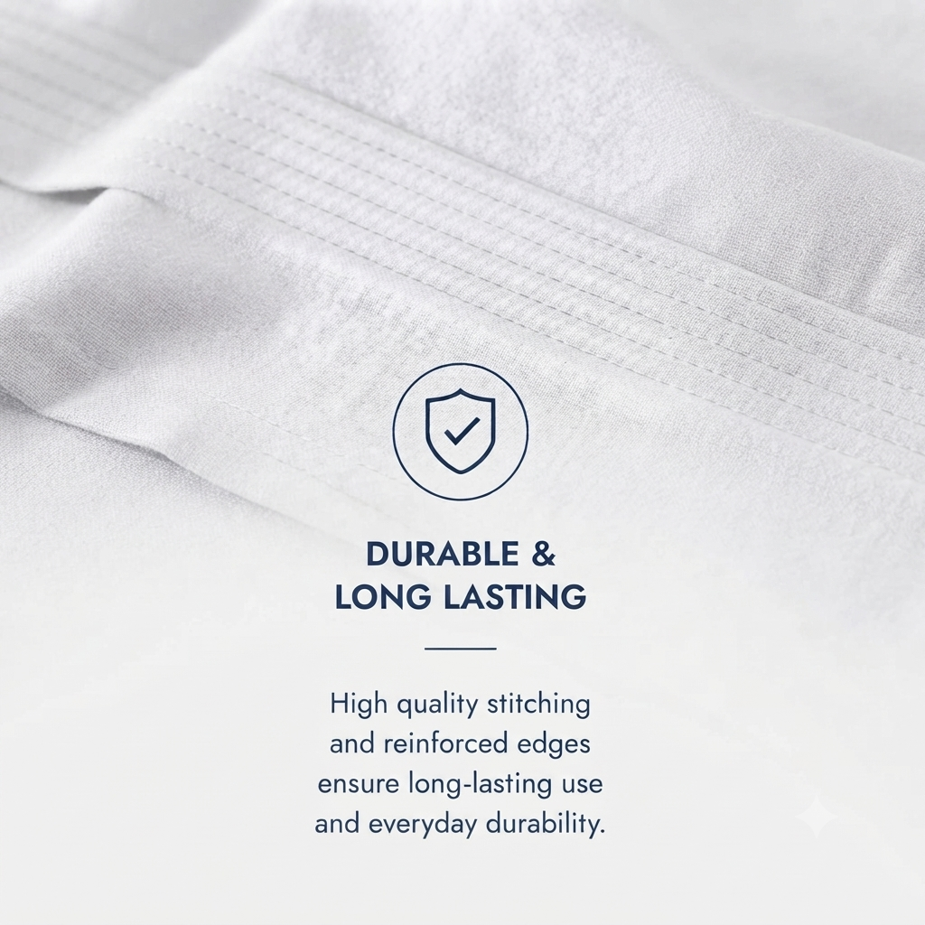 Premium White Hotel Bath Towel view 3